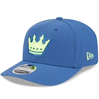 Casquette extensible à bouton-pression New Era Charlotte FC 2025 bleue pour homme