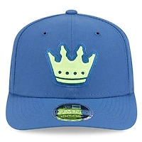 Casquette extensible à bouton-pression New Era Charlotte FC 2025 bleue pour homme