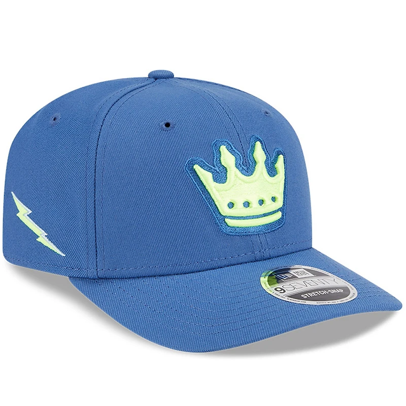 Men's New Era  Blue Charlotte FC 2025 Jersey Hook 9SEVENTY Stretch-Snap Hat