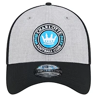 Men's New Era Gray/Black Charlotte FC Throwback 39THIRTY Flex Hat