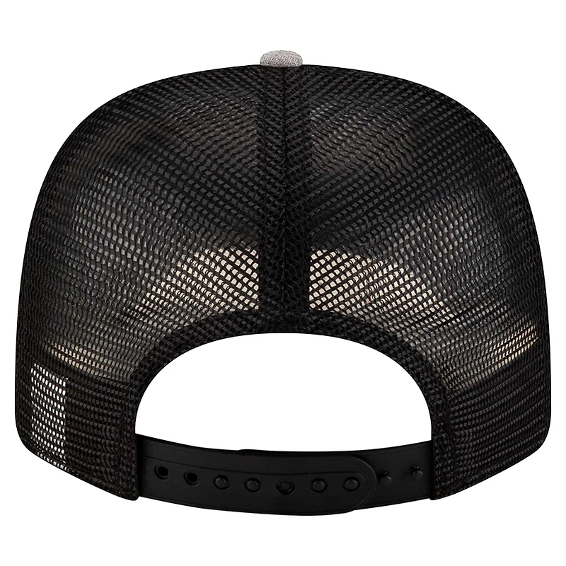 Casquette ajustable extensible à boutons-pression Charlotte FC 9SEVENTY New Era gris chiné pour homme