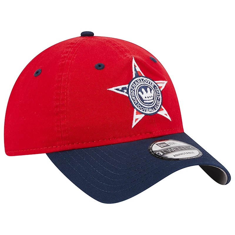 Men's New Era Red Charlotte FC Americana 9TWENTY Adjustable Hat