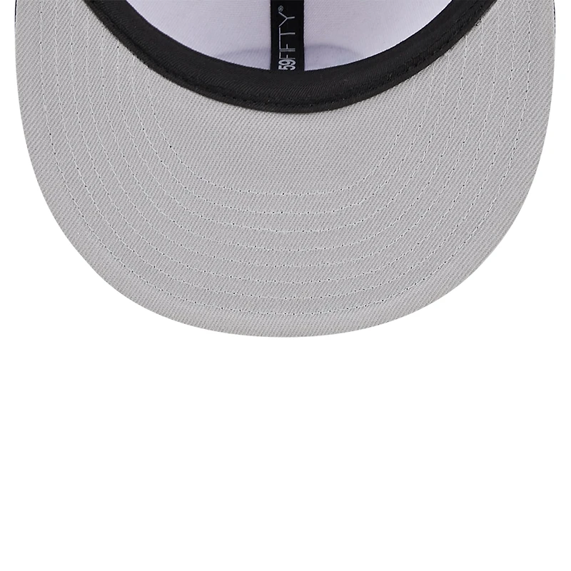 Men's New Era White/Black Charlotte FC 2024 Kick Off Collection 59FIFTY Fitted Hat