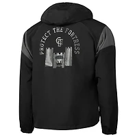 Veste à capuche anorak entièrement zippée de qualité supérieure pour homme Sport Design Sweden Black Charlotte FC 2025 Jersey Hook