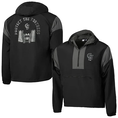 Veste à capuche anorak entièrement zippée de qualité supérieure pour homme Sport Design Sweden Black Charlotte FC 2025 Jersey Hook