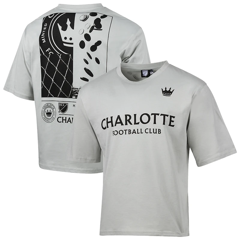 Men's Sport Design Sweden Gray Charlotte FC Celestial Oversized Graphic T-Shirt