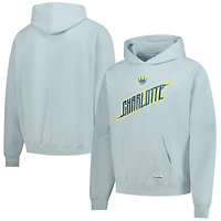 Men's Sport Design Sweden Light Blue Charlotte FC Wordmark Raglan Hoodie