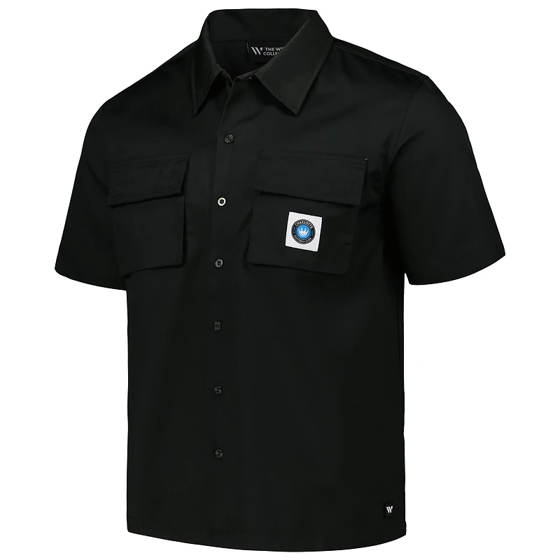 Chemise boutonnée The Wild Collective Charlotte FC Utility noire pour homme