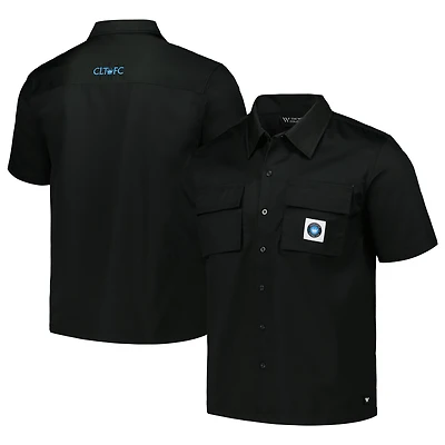 Chemise boutonnée The Wild Collective Charlotte FC Utility noire pour homme