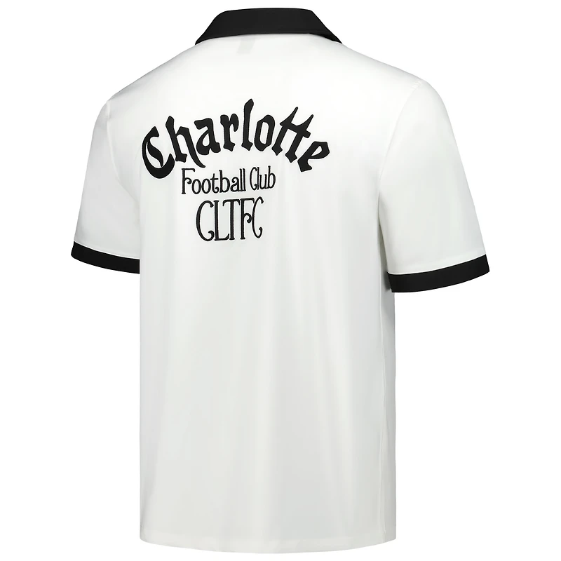 Chemise boutonnée blanche Charlotte FC Bowler The Wild Collective pour homme