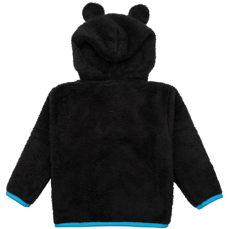 Sweat à capuche entièrement zippé en peluche Tie-Breaker Teddy du Charlotte FC noir pour tout-petits