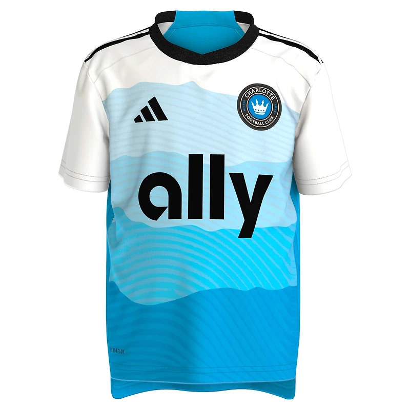 Maillot de l'équipe AEROREADY Adidas Bleu Charlotte FC 2024 pour tout-petit