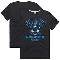 T-shirt unisexe Charlotte FC MLS x Ted Lasso Believe Graphic Tri-Blend Hommage Charcoal