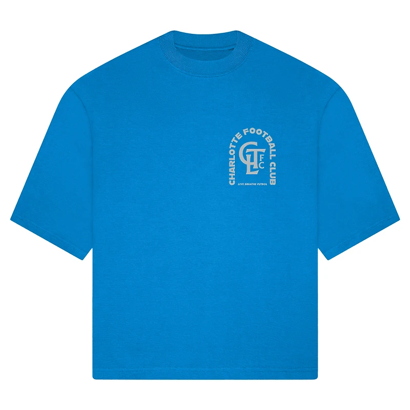 T-shirt unisexe Live Breathe Futbol bleu clair Charlotte FC Tunnel