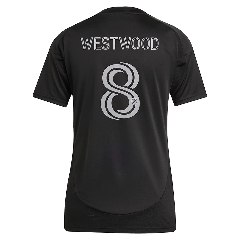 Maillot de joueur réplique du Charlotte FC 2025 Fortress Kit Ashley Westwood noir pour femme adidas