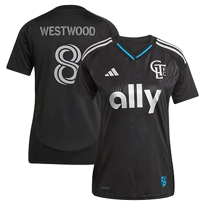 Women's adidas Ashley Westwood Black Charlotte FC 2025 Fortress Kit Replica Player Jersey