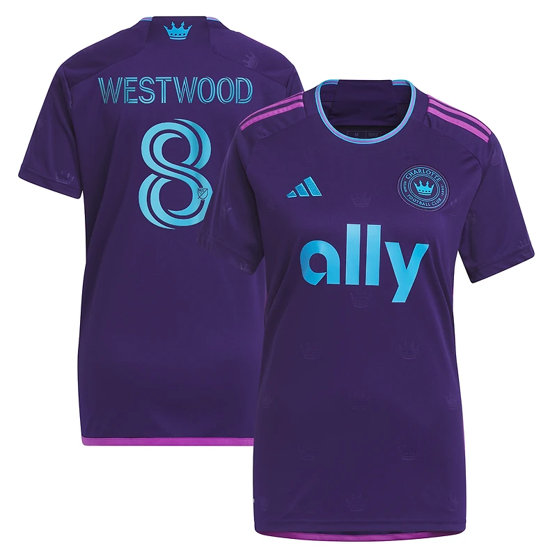 Réplique de maillot adidas Ashley Westwood Charlotte FC 2023 Crown Jewel Kit pour femme
