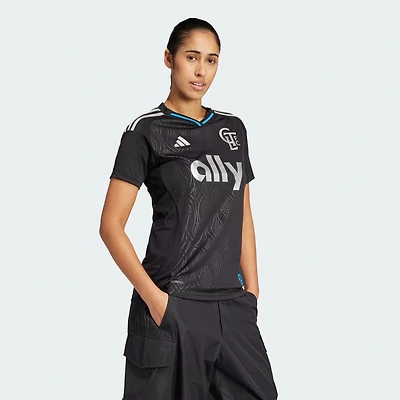 Women's adidas Black Charlotte FC 2025 Fortress Kit Replica Jersey