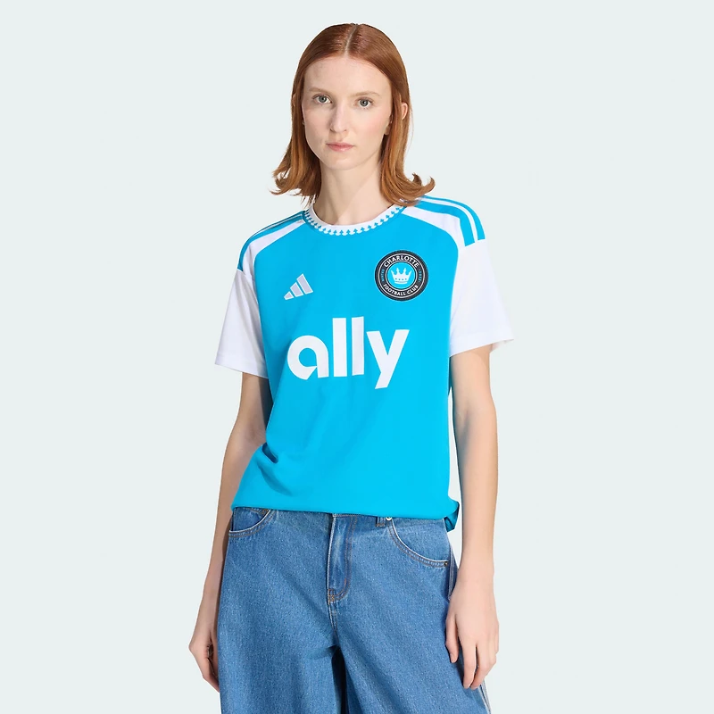 Women's adidas Blue Charlotte FC 2026 Carolina Kit: Crowns Up Replica Jersey