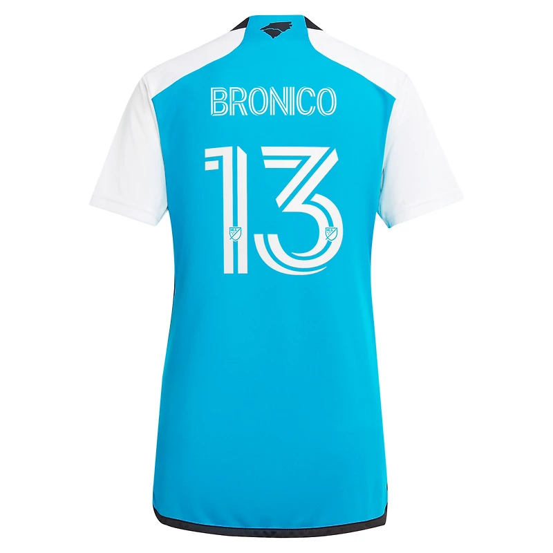 maillot de joueur adidas Brandt Bronico Charlotte FC 2024 The Carolina pour femme : explorez la réplique du
