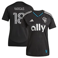 Maillot réplique adidas Kerwin Vargas noir Charlotte FC 2025 Fortress pour femme