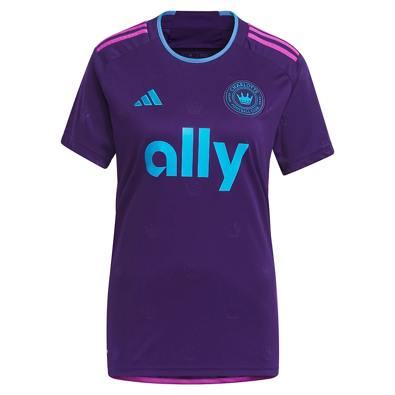 Women's adidas Kerwin Vargas Purple Charlotte FC 2023 Crown Jewel Kit Replica Player Jersey