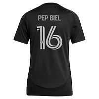 Women's adidas Pep Biel Black Charlotte FC 2025 Fortress Kit Replica Jersey