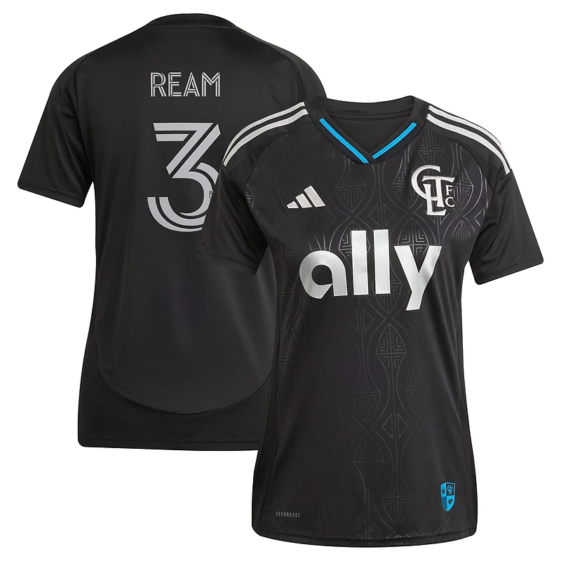 Maillot réplique du Charlotte FC Fortress Kit 2025 noir pour femme adidas Tim Ream