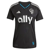 Women's adidas Wilfried Zaha Black Charlotte FC 2025 Fortress Kit Replica Player Jersey