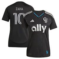 Women's adidas Wilfried Zaha Black Charlotte FC 2025 Fortress Kit Replica Player Jersey