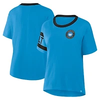 T-shirt Fanatics bleu pour femme Charlotte FC Defender Pairing Legacy