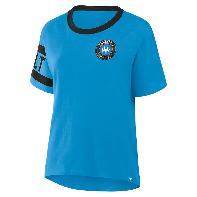 Women's Fanatics  Blue Charlotte FC Defender Pairing Legacy T-Shirt