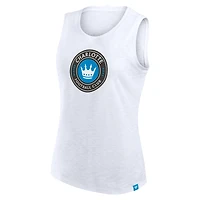 Débardeur de sport Future Fanatics blanc Charlotte FC Slub pour femme