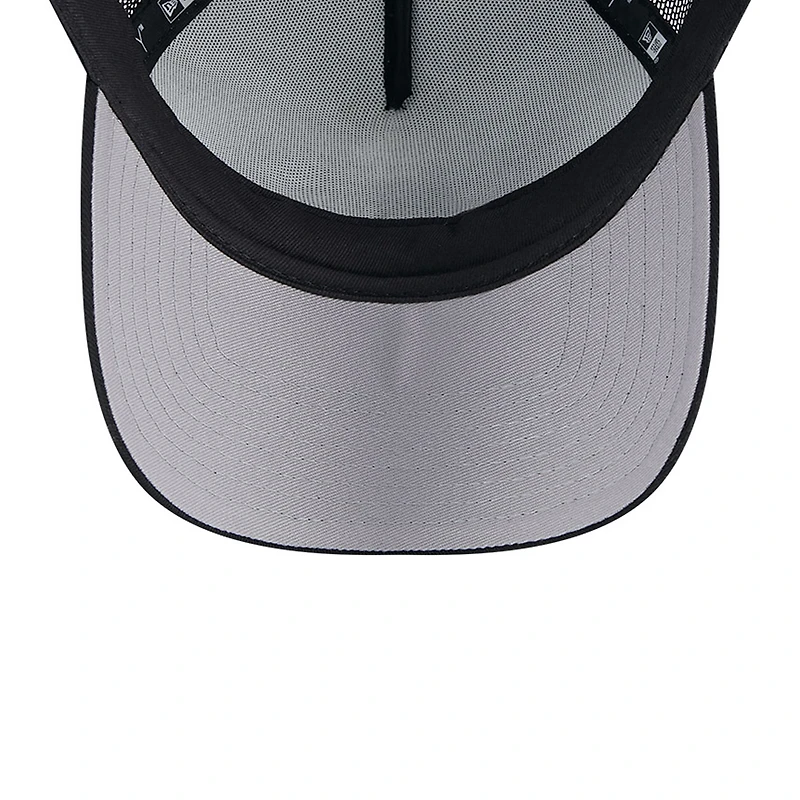 Women's New Era White/Black Charlotte FC Throwback A-Frame Trucker 9FORTY Snapback Hat