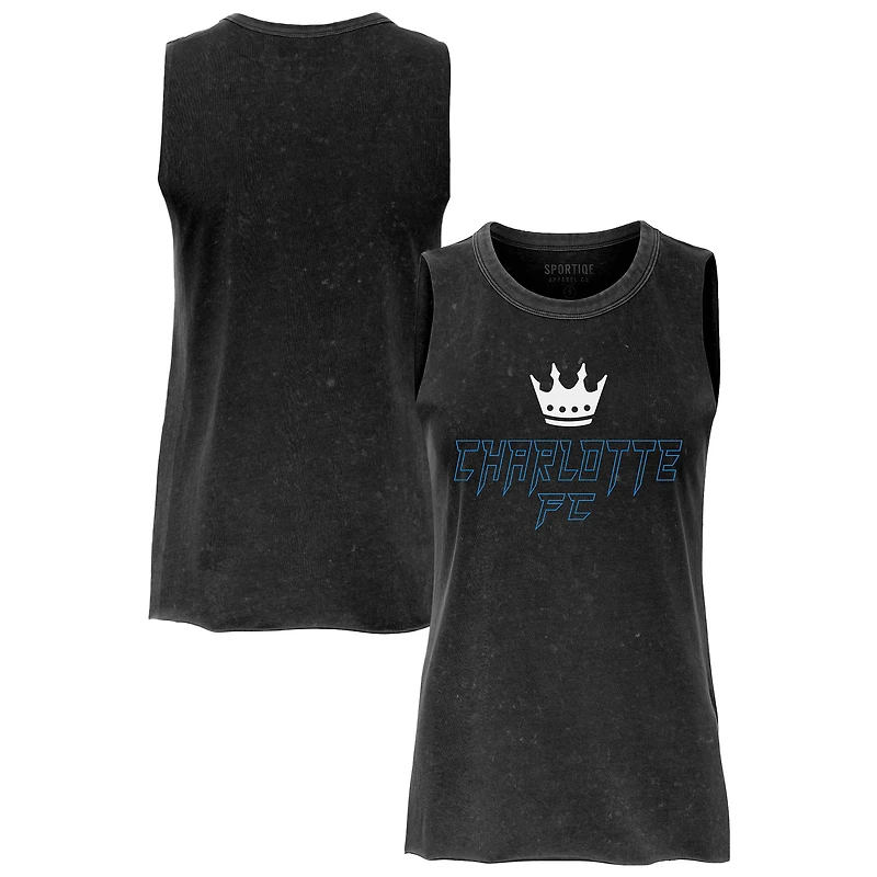 Women's Sportiqe Charcoal Charlotte FC Turner Tank Top