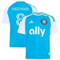 Youth adidas Ashley Westwood Blue Charlotte FC 2026 Carolina Kit: Crowns Up Replica Jersey