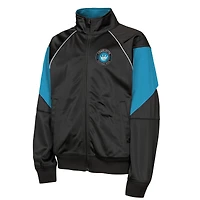 Youth Outerstuff  Black/Blue Charlotte FC Color Blocked Full-Zip Track Jacket