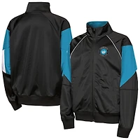Youth Outerstuff  Black/Blue Charlotte FC Color Blocked Full-Zip Track Jacket