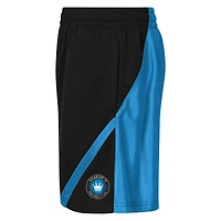 Short noir et bleu à blocs de couleurs Charlotte FC pour jeunes Outerstuff