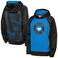 Youth Outerstuff  Blue/Black Charlotte FC Striker Fleece Hoodie