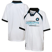 Youth Outerstuff  White Charlotte FC Mesh Raglan T-Shirt