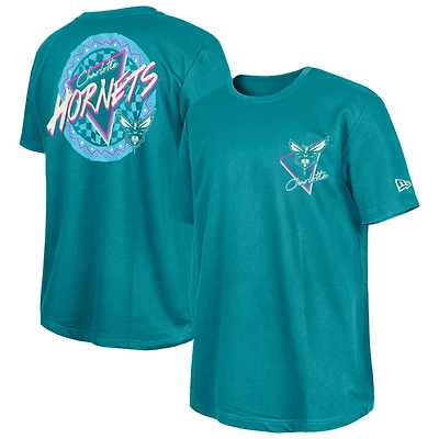 T-shirt phosphorescent bleu sarcelle Charlotte Hornets de New Era
