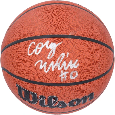 Ballon de basketball d'intérieur/extérieur Wilson Authentic Series autographié par Coby White des Charlotte Hornets