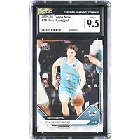 Carte recrue n° 10 authentifiée CGC 9.5 de Kon Knueppel, Charlotte Hornets, saison 2025-26, Topps Now NBA 2025, 4e choix de draft, débuts en NBA.