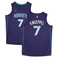 Kon Knueppel Charlotte Hornets Autographed Purple Jordan Brand Statement Edition Swingman Jersey