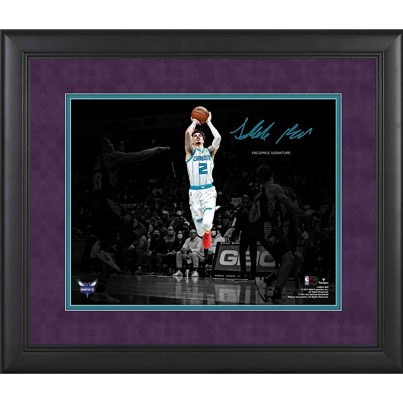 LaMelo Ball Charlotte Hornets Facsimile Signature Framed 11" x 14" Spotlight Photograph