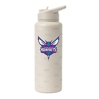 Bouteille de 1 litre (34 oz) Logo Brands Charlotte Hornets Sand Ghost Quencher