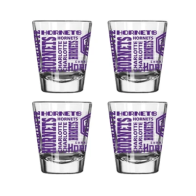 Logo Brands Charlotte Hornets 4-Pack 2oz. Shot Glass Set