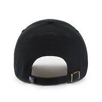 Men's '47  Charlotte Hornets Black on Black Clean Up Adjustable Hat