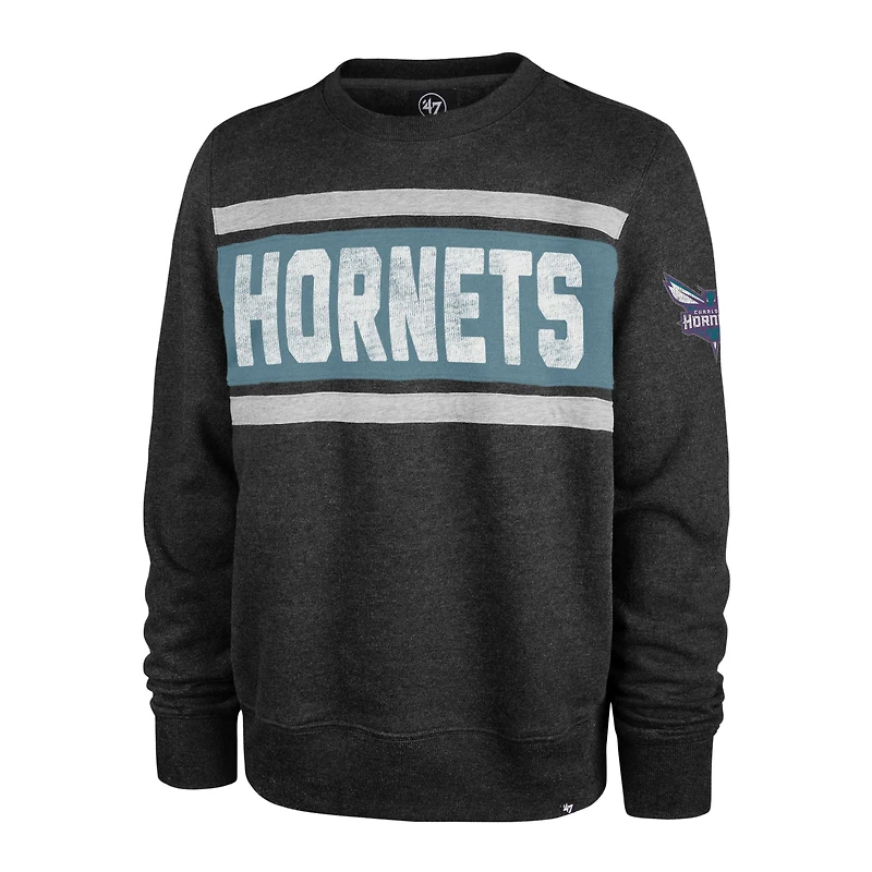 Sweat-shirt Tribeca Emerson '47 Heather Black Charlotte Hornets pour homme